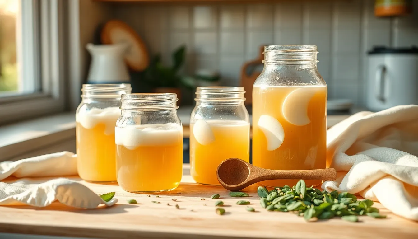 콤부차 발효 과정 이미지