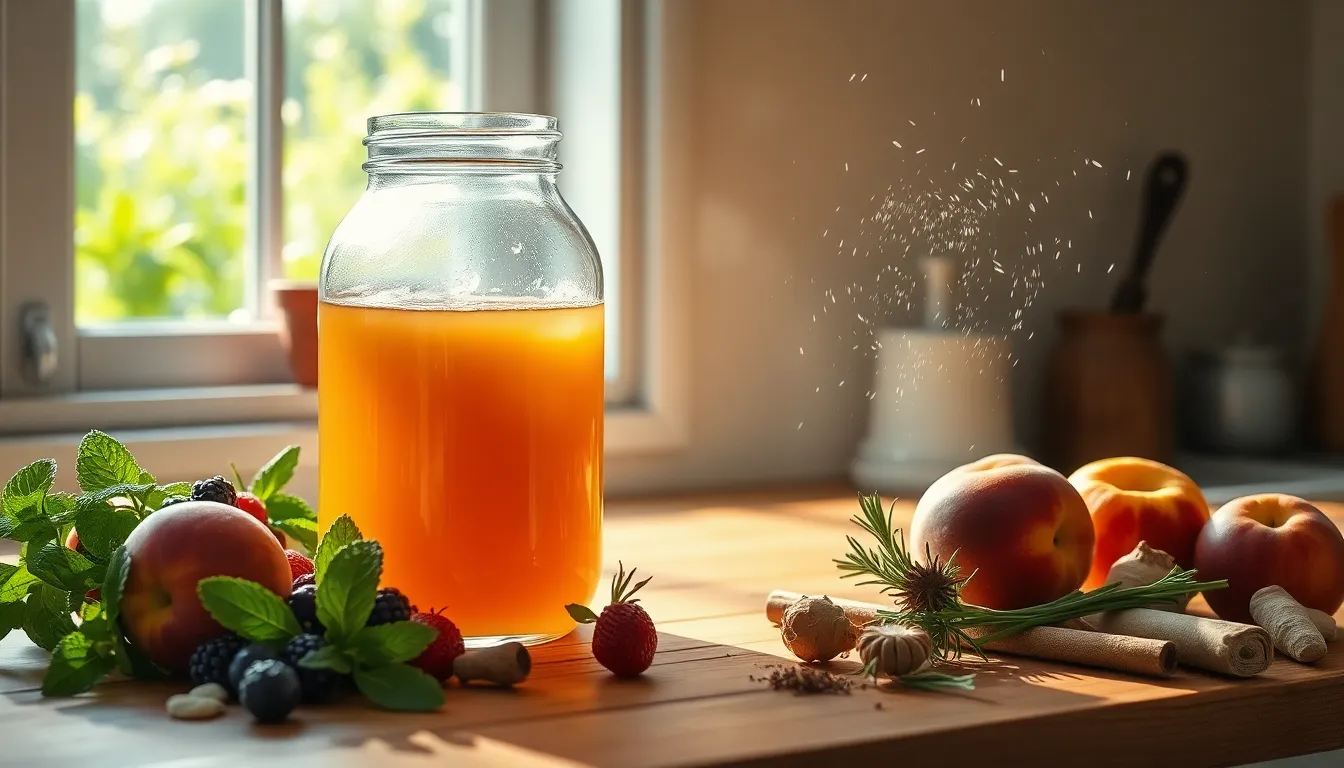 상큼한 열대과일 콤부차 이미지