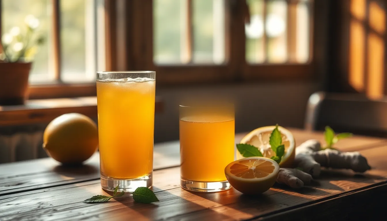 다양한 종류의 콤부차 이미지